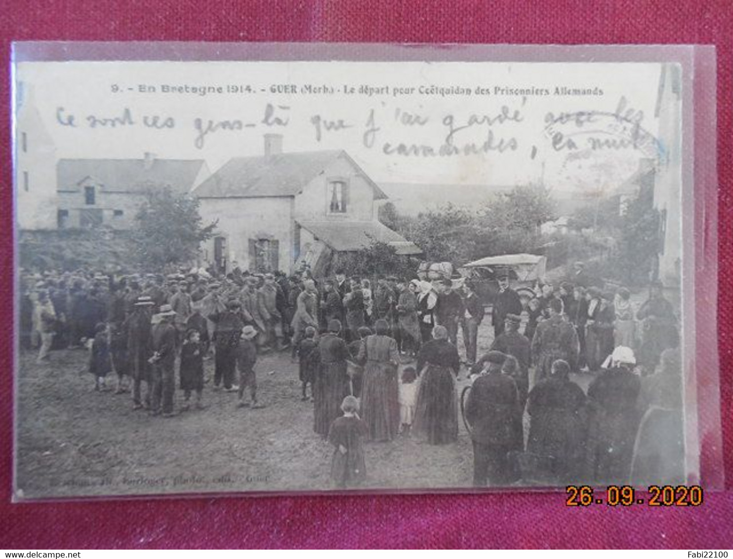 CPA - Guer - Le départ pour Coëtquidan des Prisonniers Allemands
