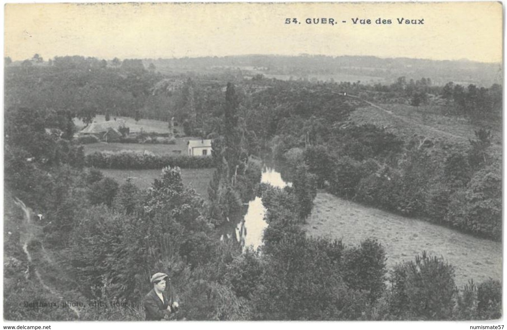 CPA GUER - Vue des Vaux - Ed. Berthaux , Guer n°54