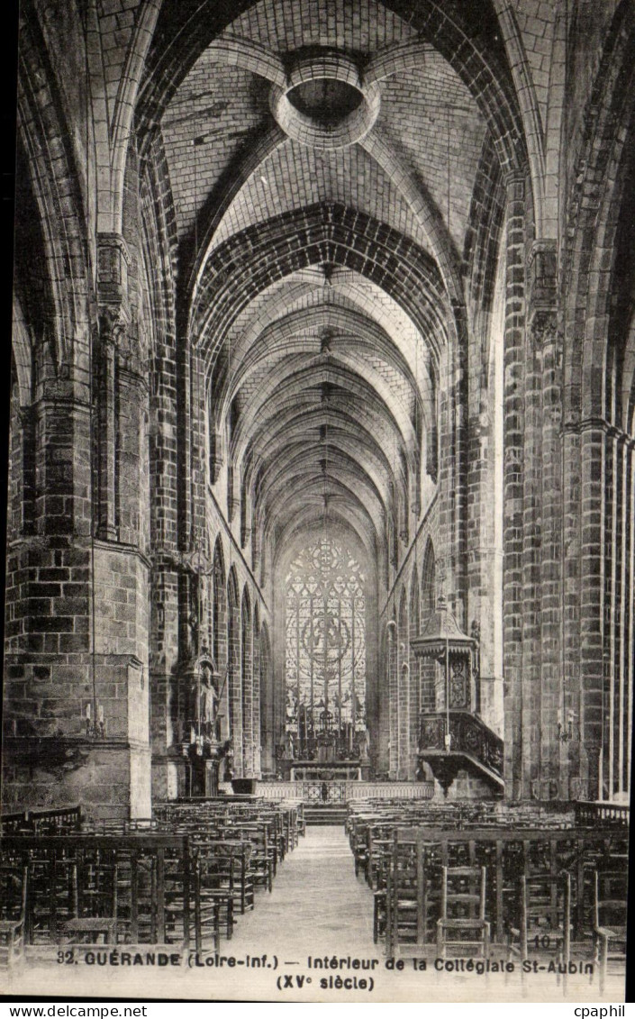 CPA Guerande Interieur de la collegiale St Aubin