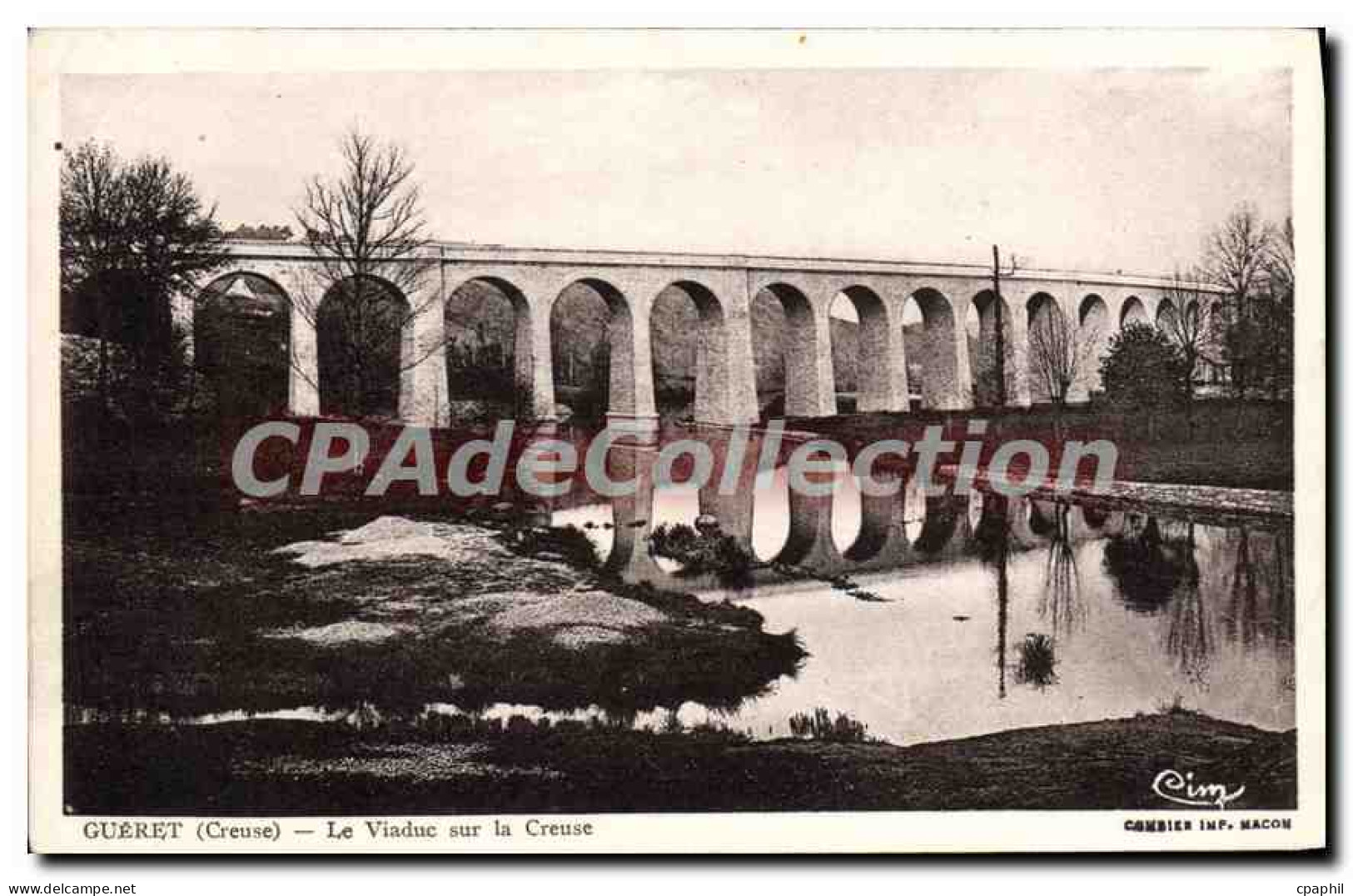 CPA Gueret Le Viaduc Sur La Creuse