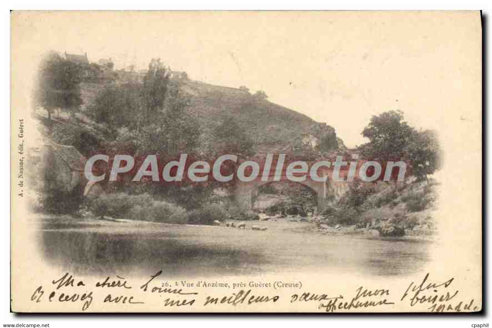 CPA Gueret Vue D'Anzeme Pres