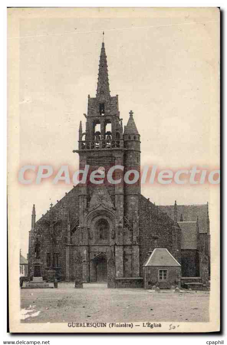 CPA Guerlesquin Finistere l'eglise