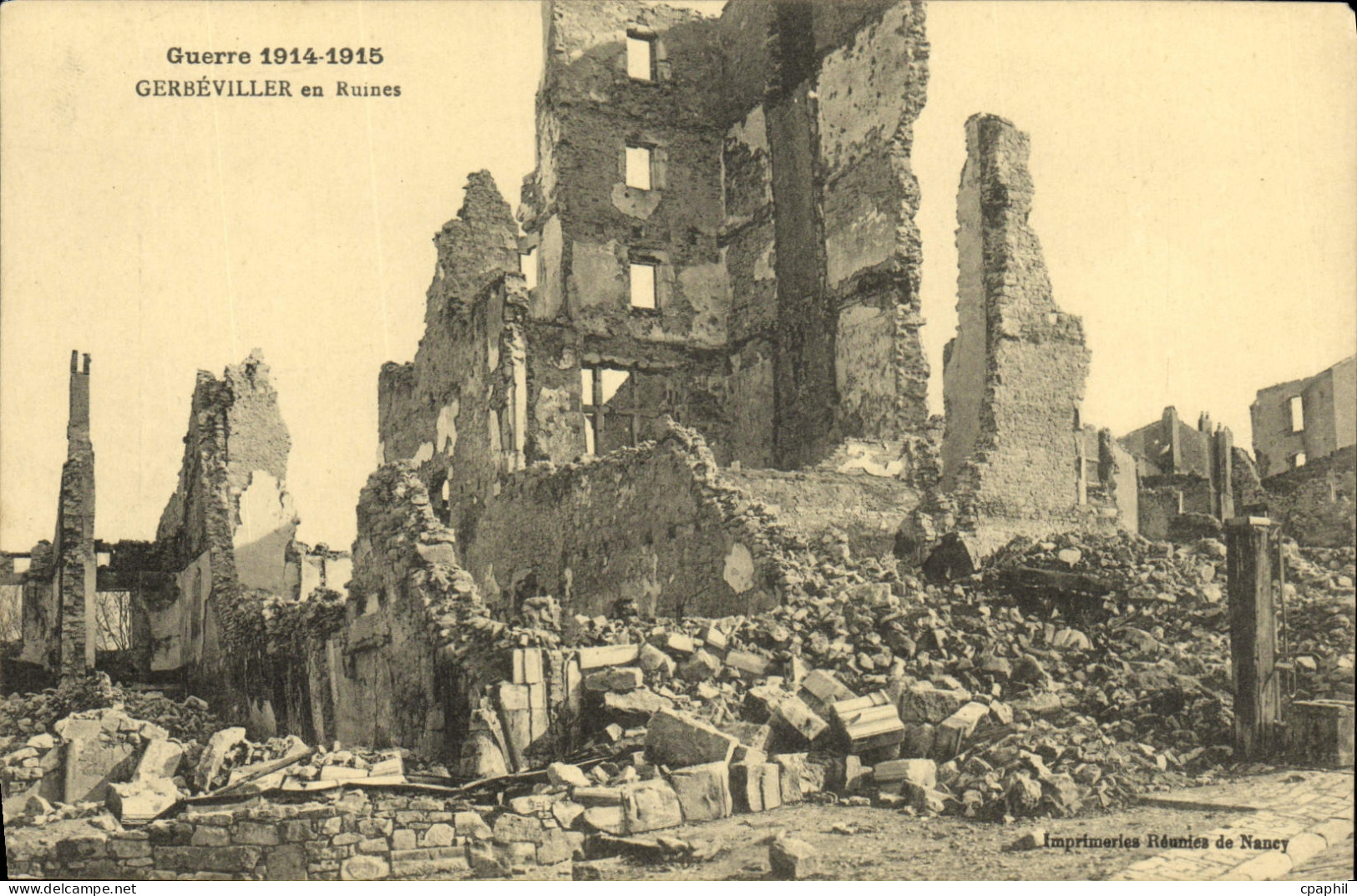 CPA Guerre Gerbeviller En Ruines Militaria