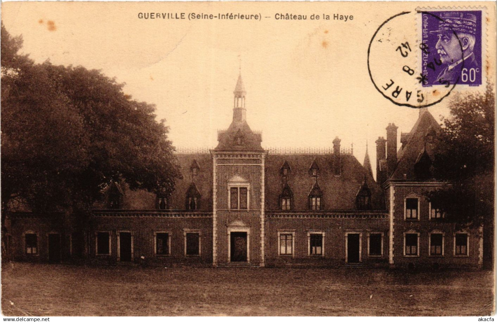 CPA GUERVILLE Chateau de la Haye (416171)