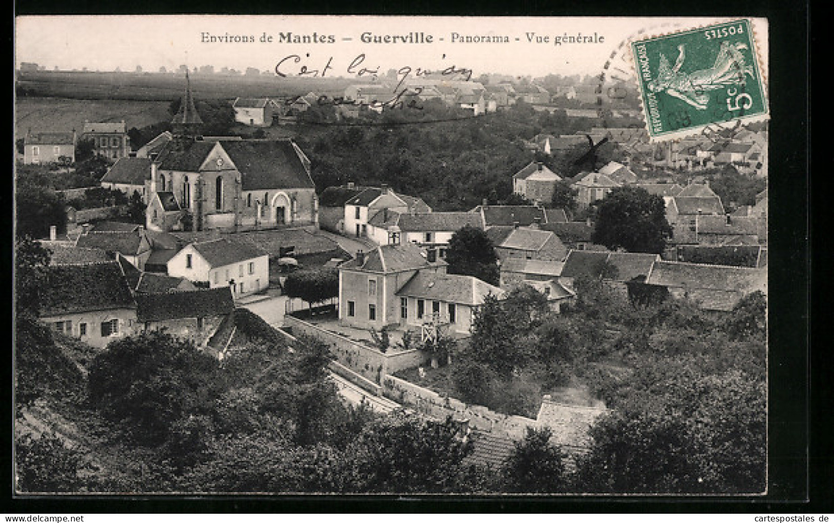 CPA Guerville, vue générale, Vue générale