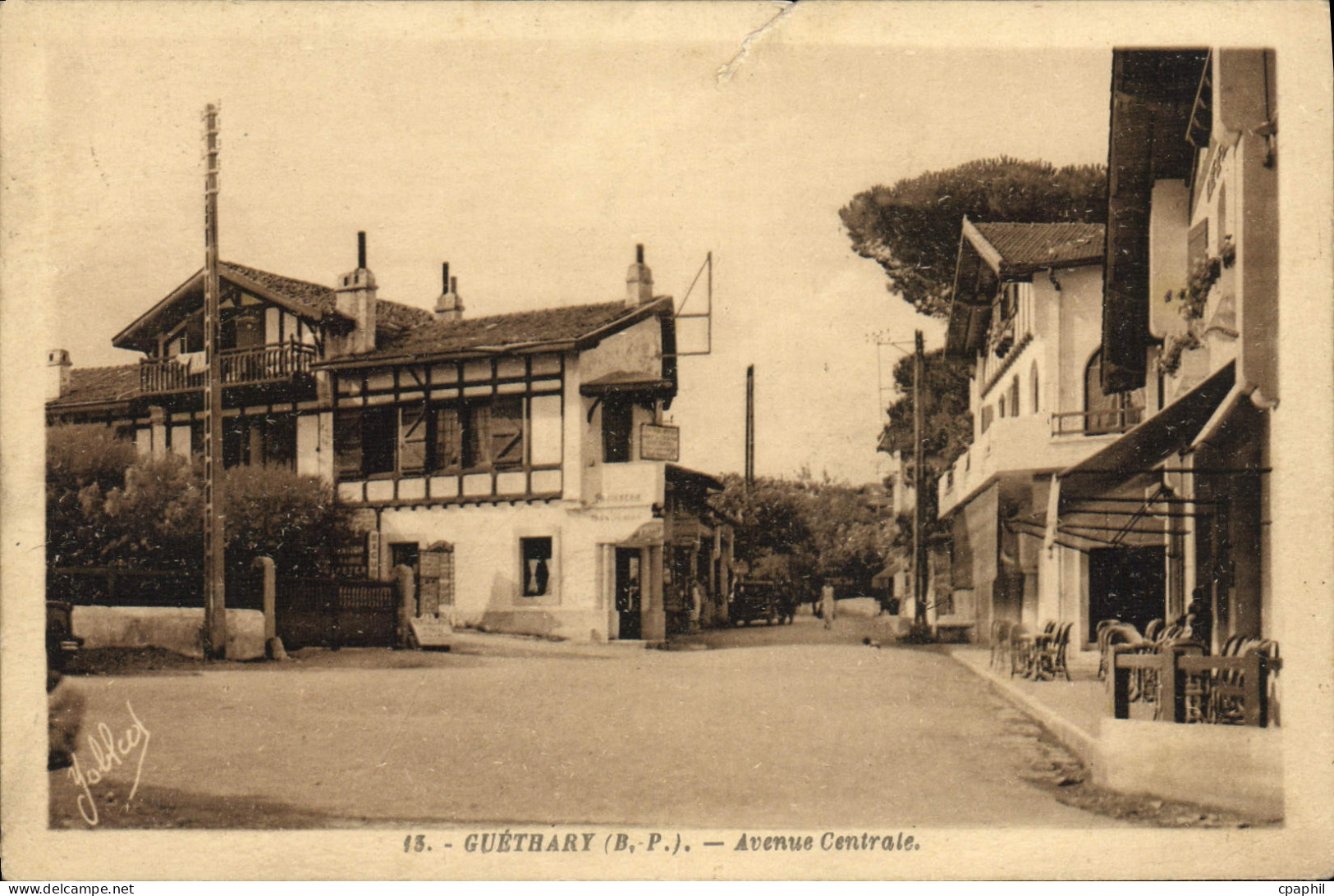 CPA Guethary Avenue Centrale