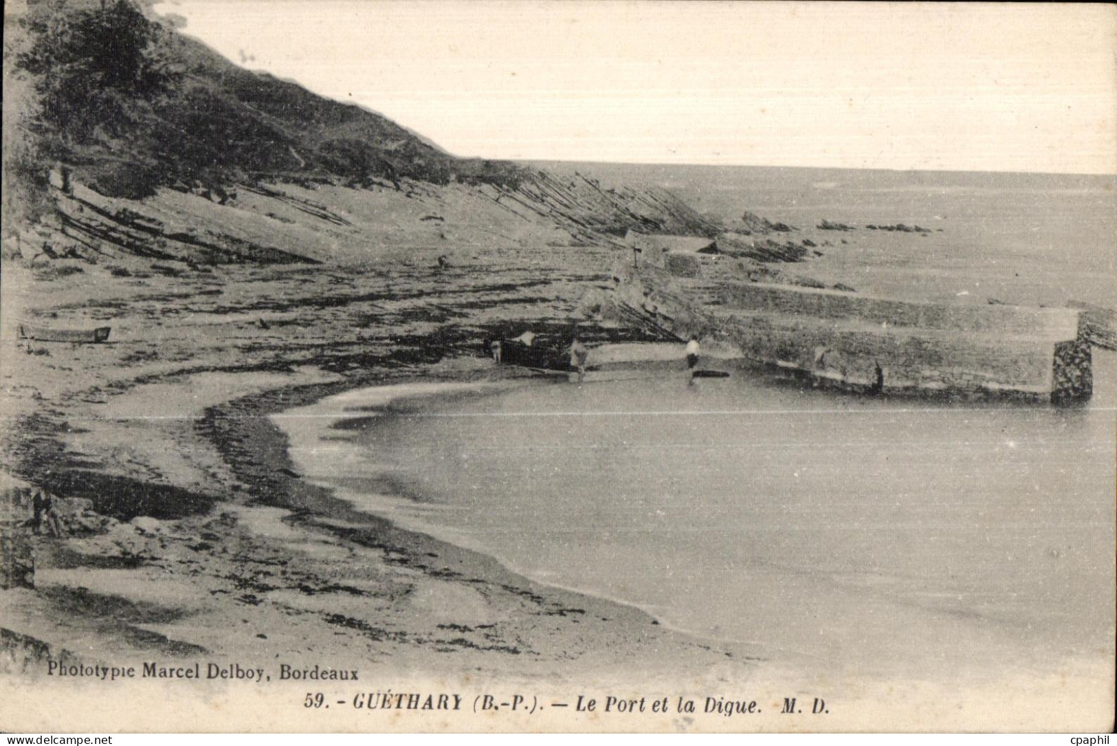 CPA Guethary (B -P ) Le Port et la Digue