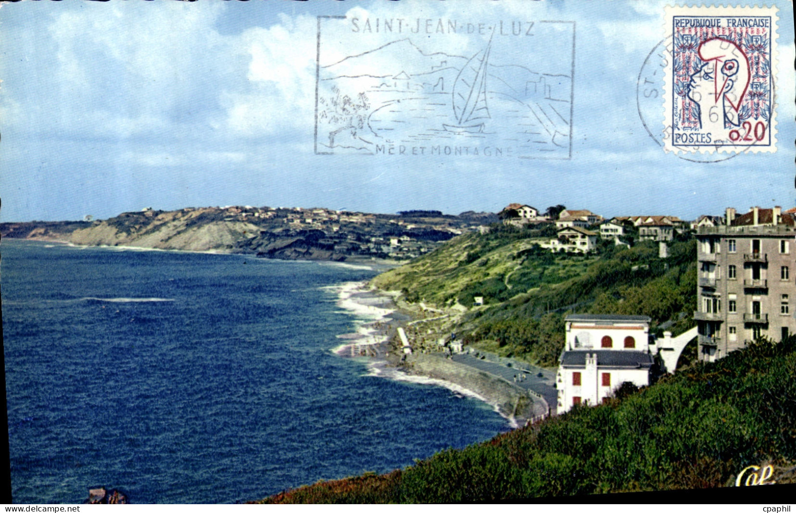 CPA Guethary Vue generale sur la Plage et Bidari