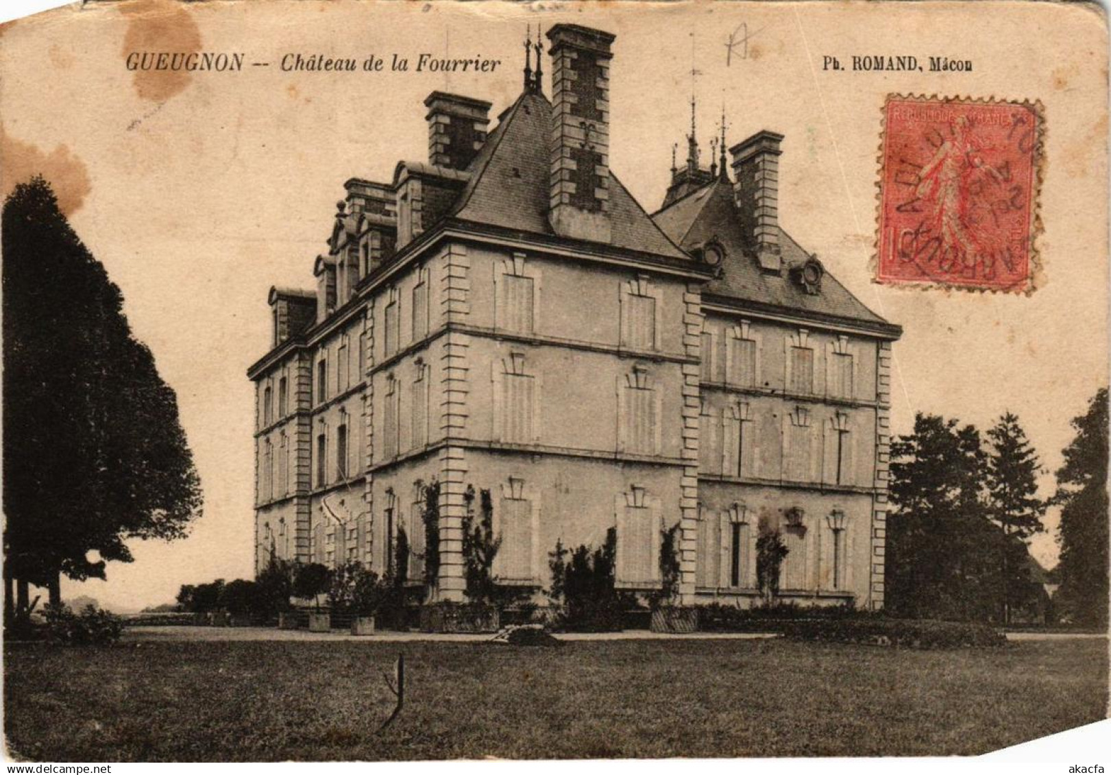 CPA GUEUGNON Chateau de la Fourrier (649868)