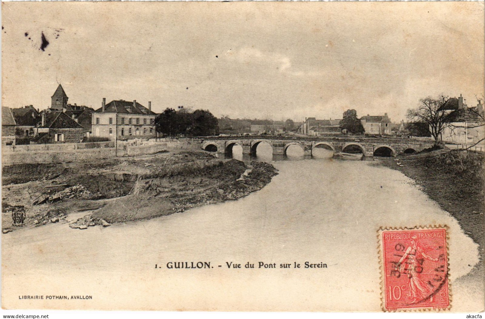 CPA Guillon vue du pont (1478965)