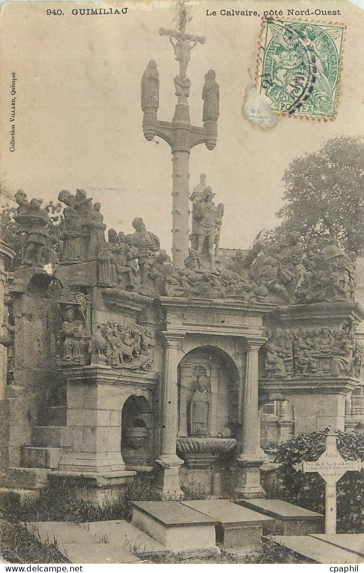 CPA Guimiliau Le Calvaire cote Nord Ouest