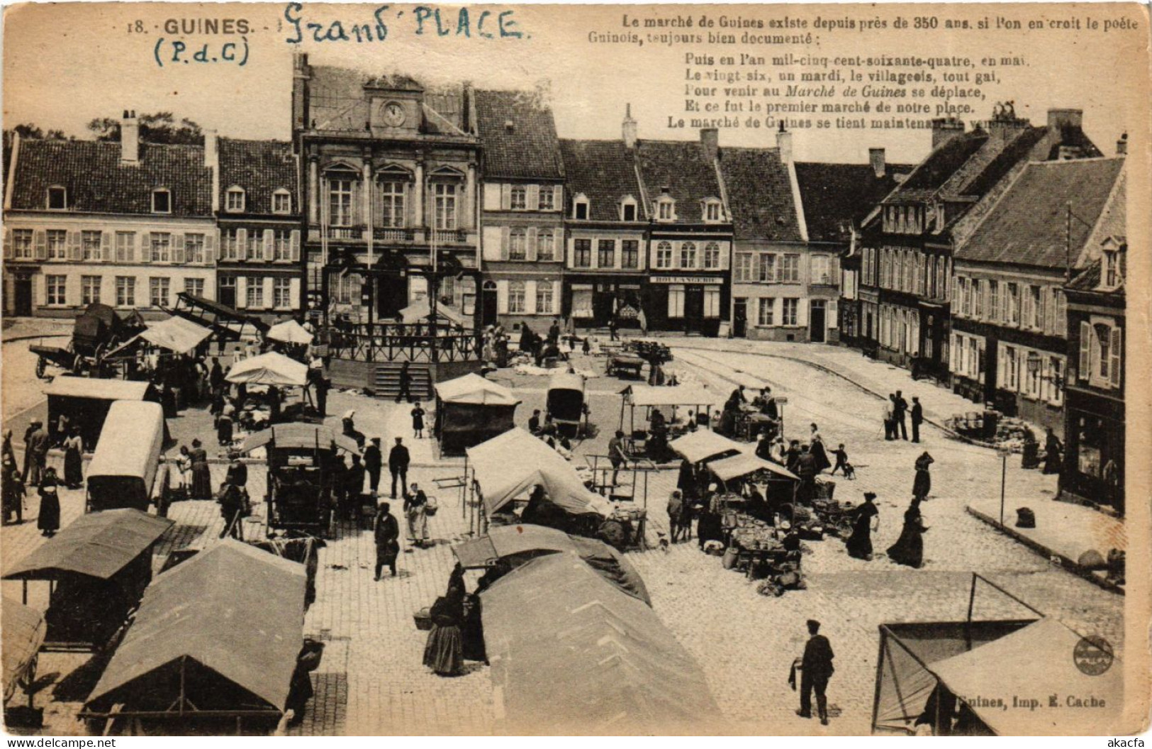 CPA Guines (P.-de-C.) - Grand'Place (976663)