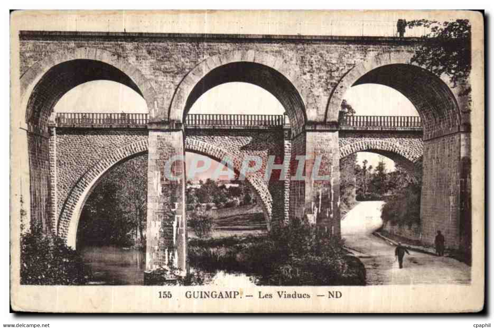 CPA Guingamp Les Viaducs