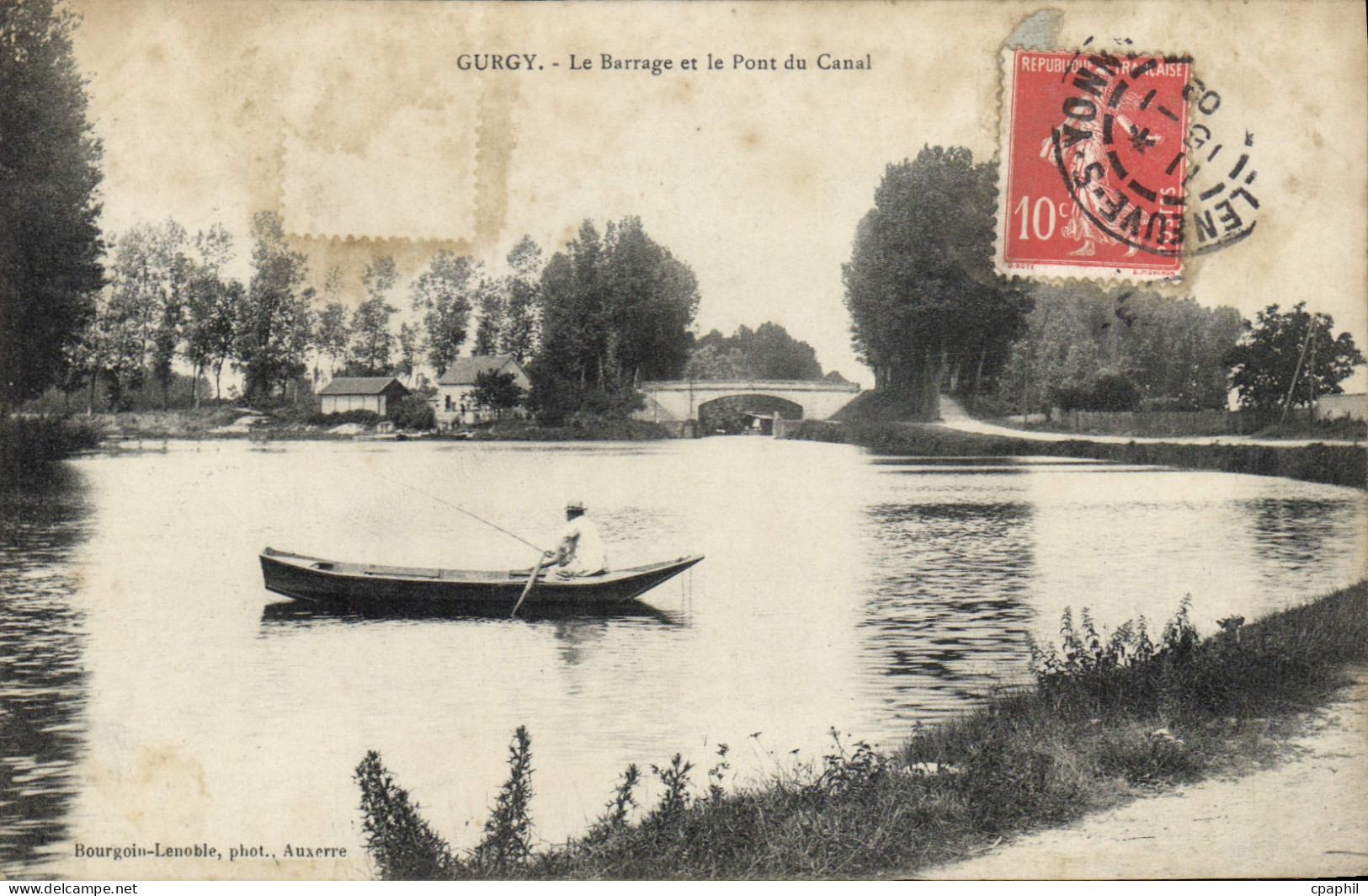 CPA Gurgy Le Barrage et le Pont du Canal