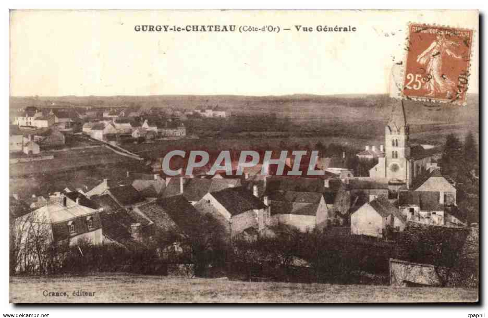 CPA Gurgy le Chateau Vue Generale