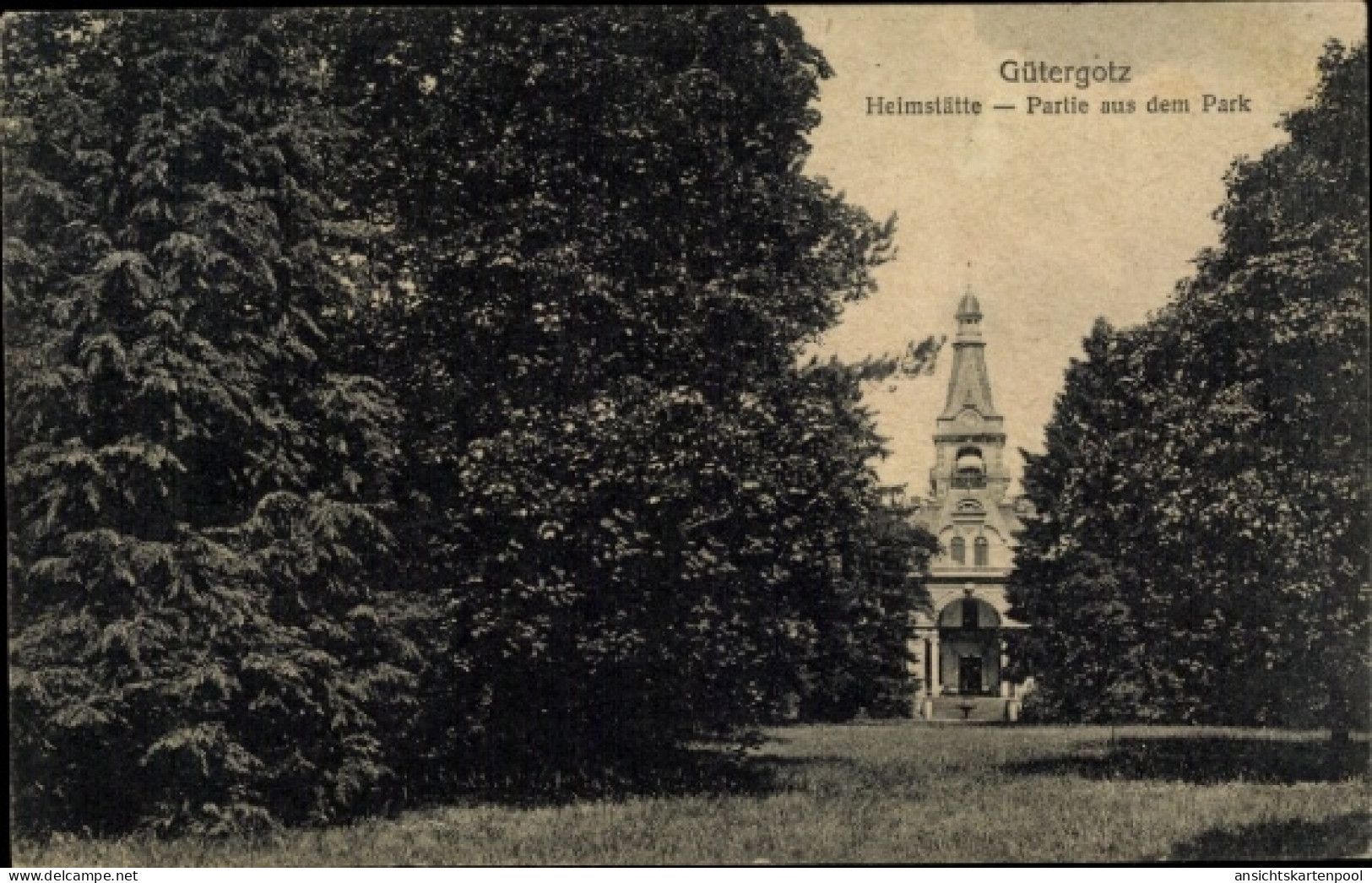 CPA Gütergotz Stahnsdorf Brandenburg, Heimstätte, Park