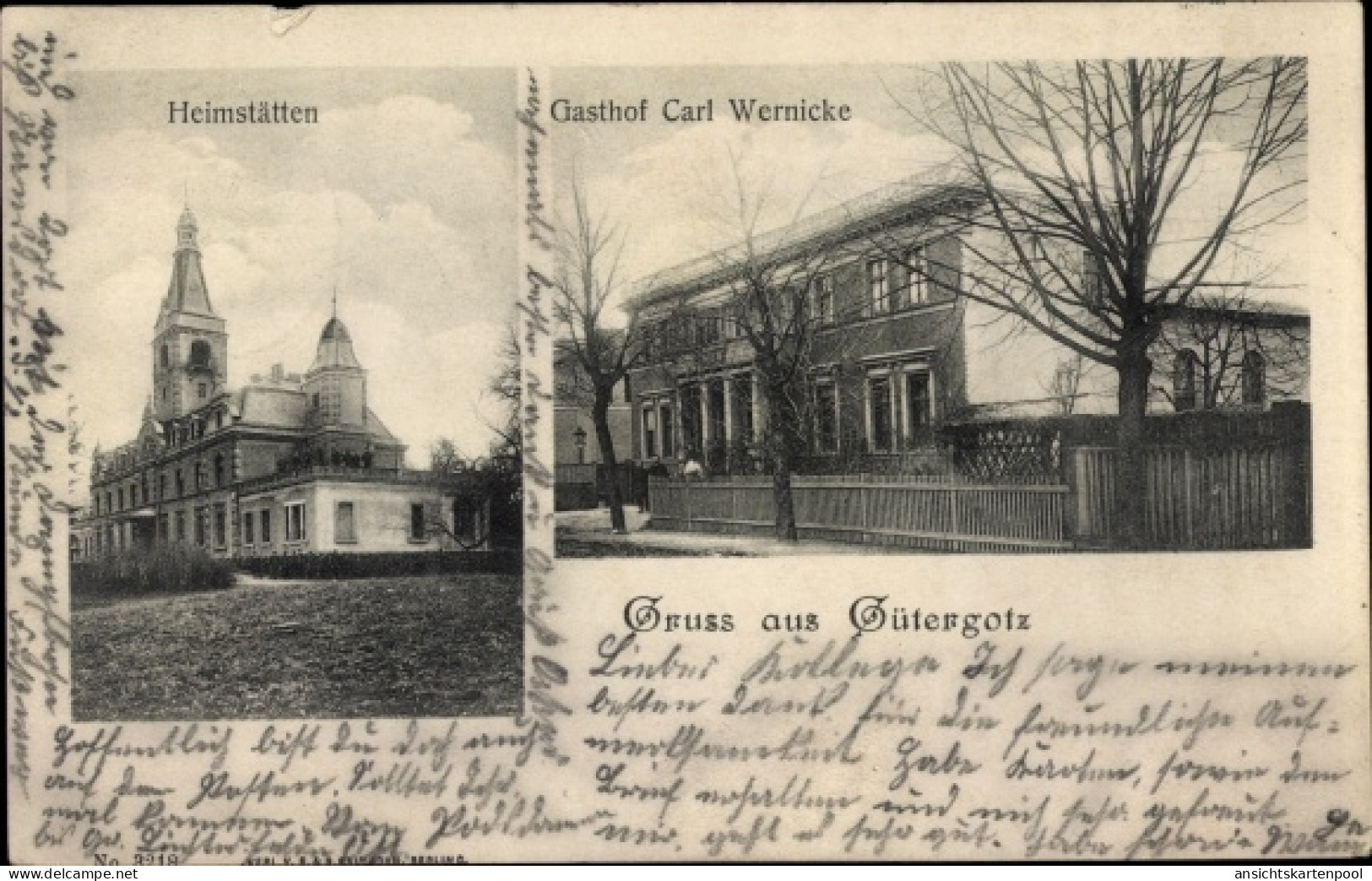 CPA Gütergotz Stahnsdorf Brandenburg, Heimstätten, Gasthof