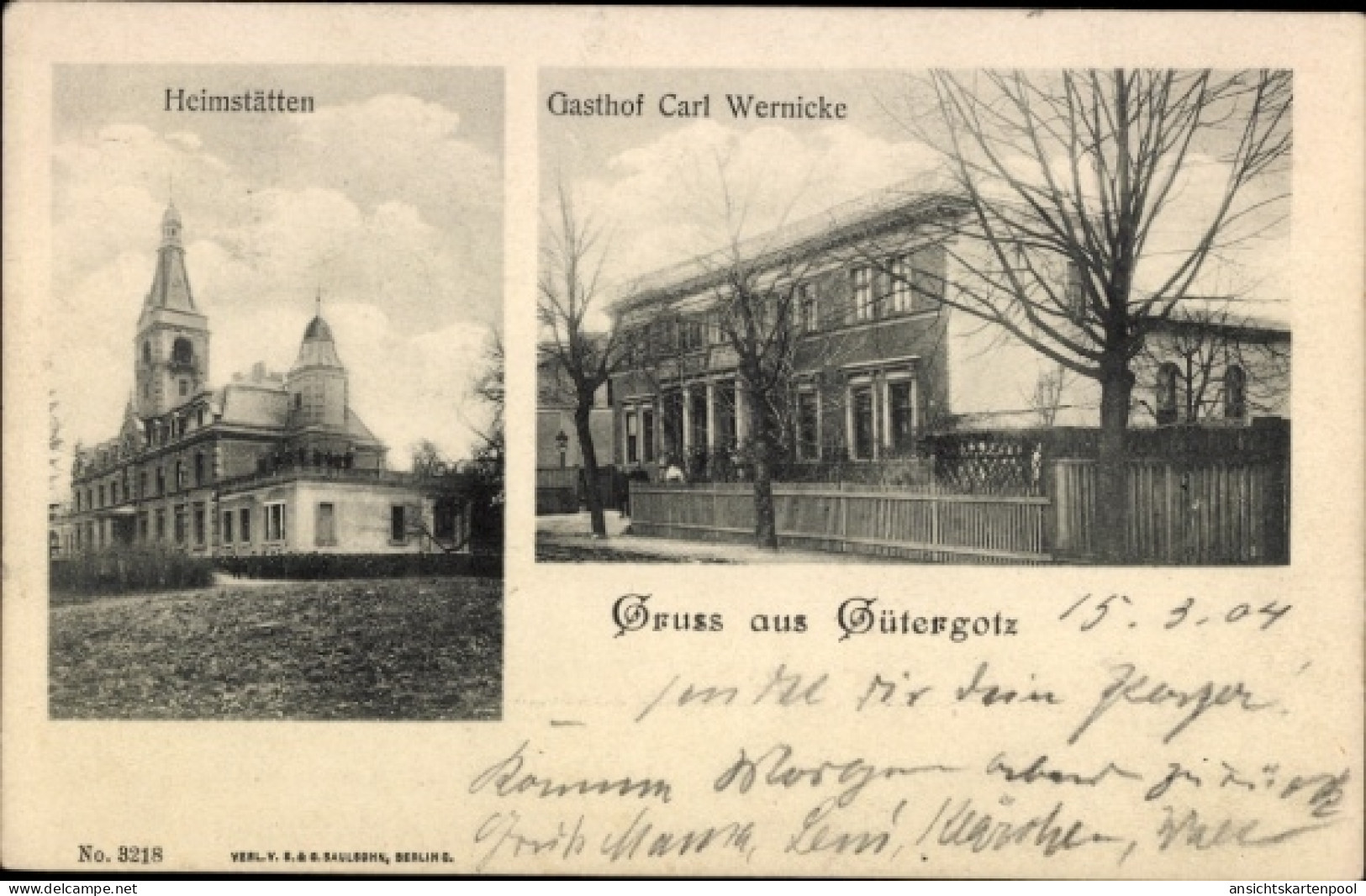 CPA Gütergotz Stahnsdorf Brandenburg, Heimstätten, Gasthof Carl Wernicke