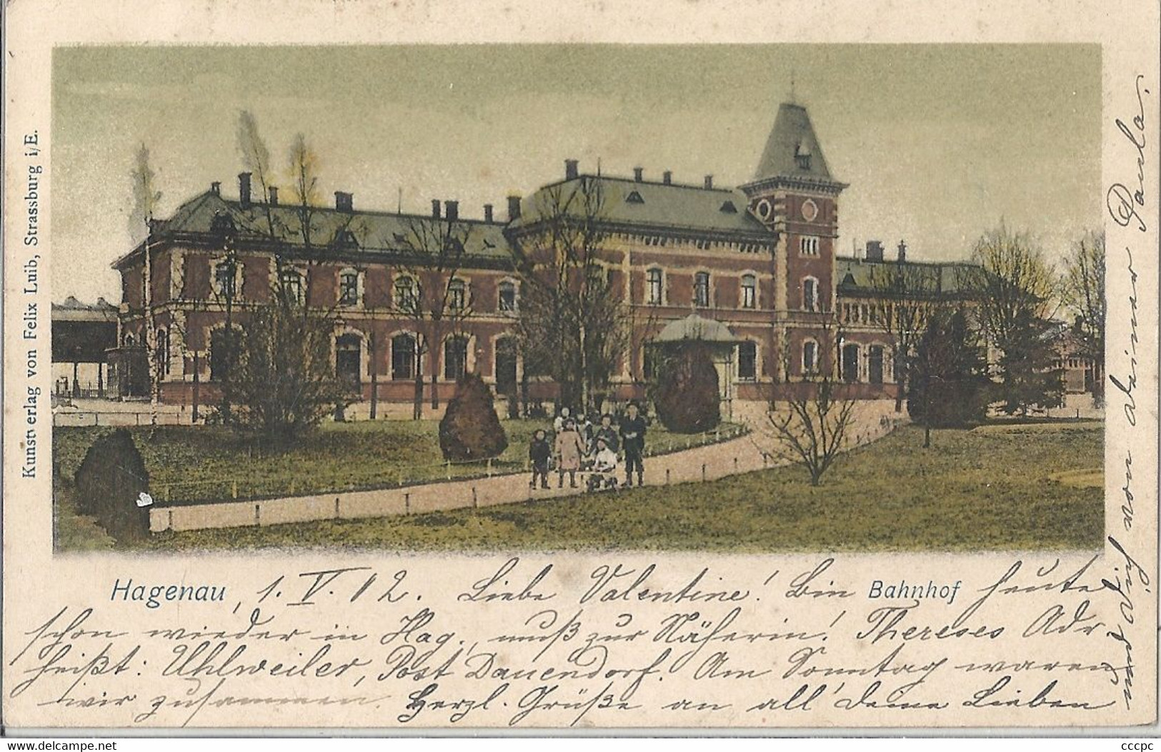 CPA Haguenau Bahnhof Gare