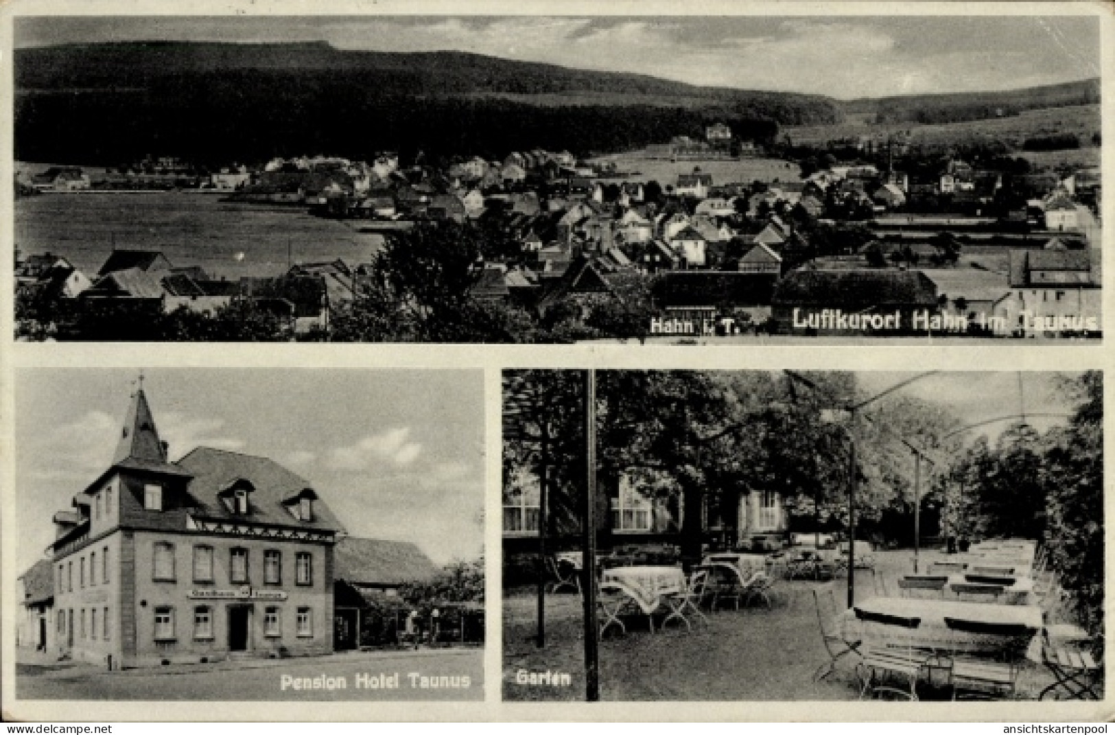CPA Hahn Taunusstein Hessen, Pension Hotel Taunus, Garten, Luftkurort Hahn i. Taunus