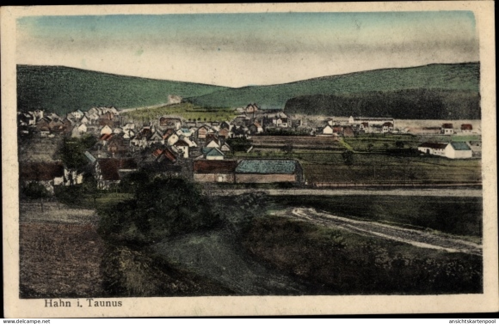 CPA Hahn Taunusstein Hessen, Totalansicht der Ortschaft