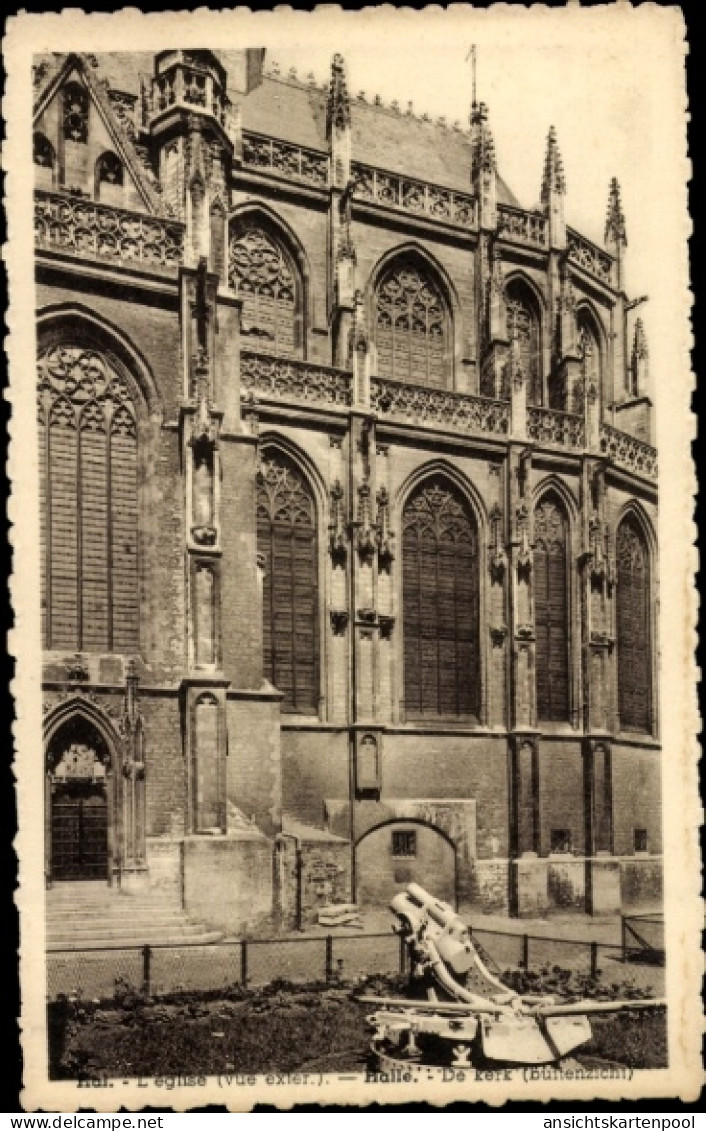 CPA Hal Brabant flamand Flandre, Église