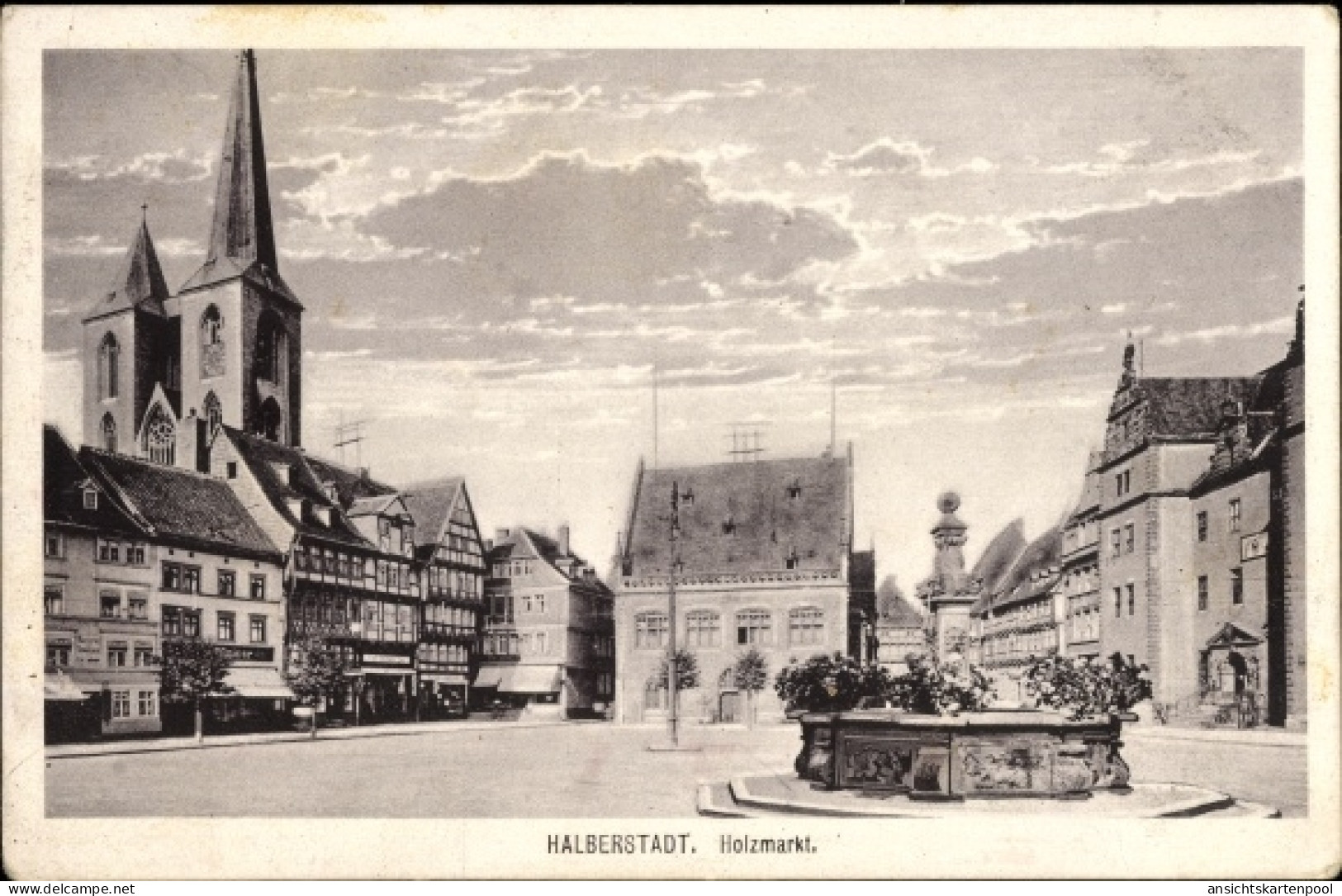 CPA Halberstadt Saxe Anhalt, Holzmarkt