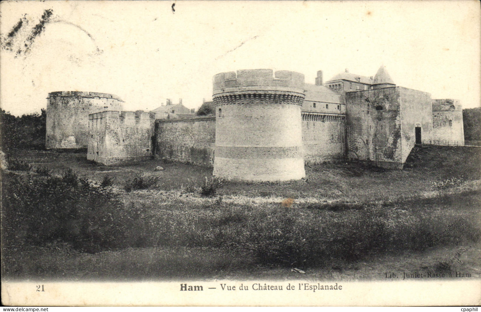 CPA Ham Vue Du Chateau De I'Esplanade