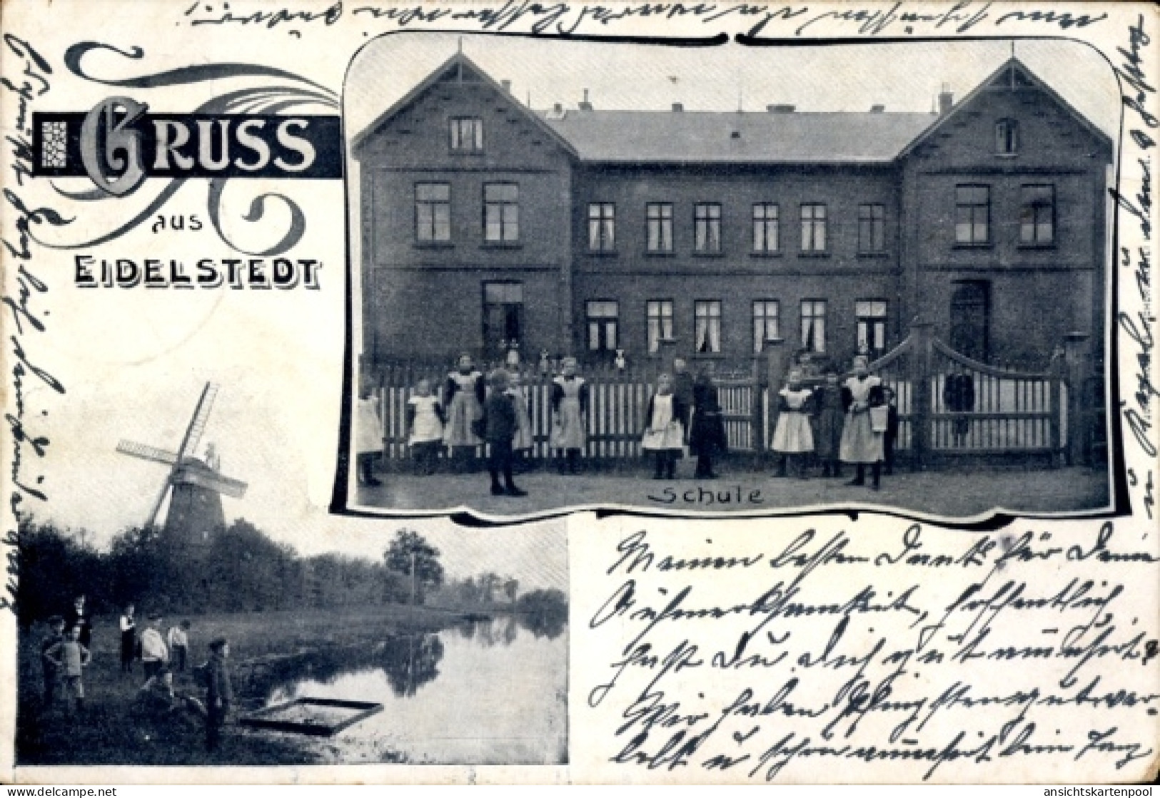 CPA Hamburg Eimsbüttel Eidelstedt, Schule, Windmühle