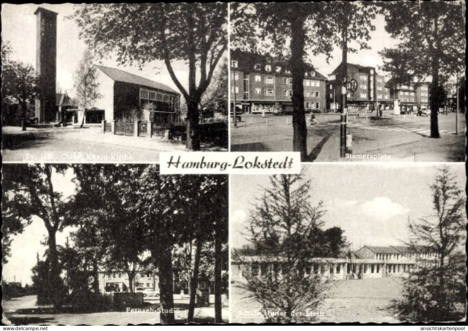 CPA Hamburg Eimsbüttel Lokstedt, Christ. König-Kirche, Siemersplatz, Fernseh-Studio