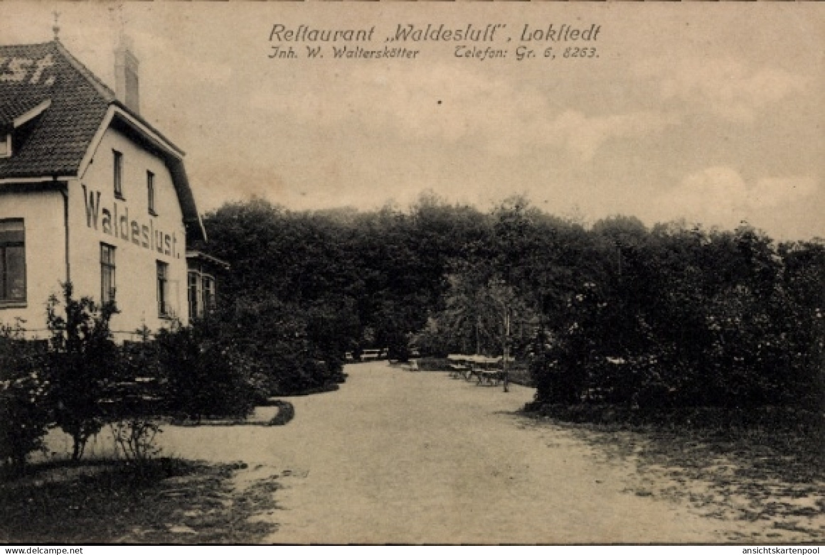 CPA Hamburg Eimsbüttel Lokstedt, Restaurant Waldeslust, Inh. W. Walterskötter
