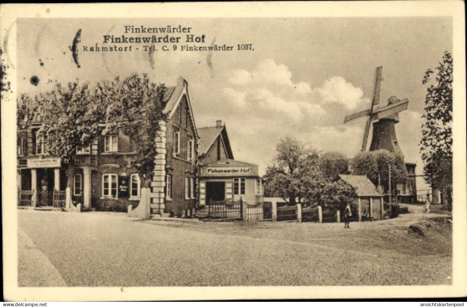 CPA Hamburg Mitte Finkenwerder, Finkenwerder Hof, Windmühle