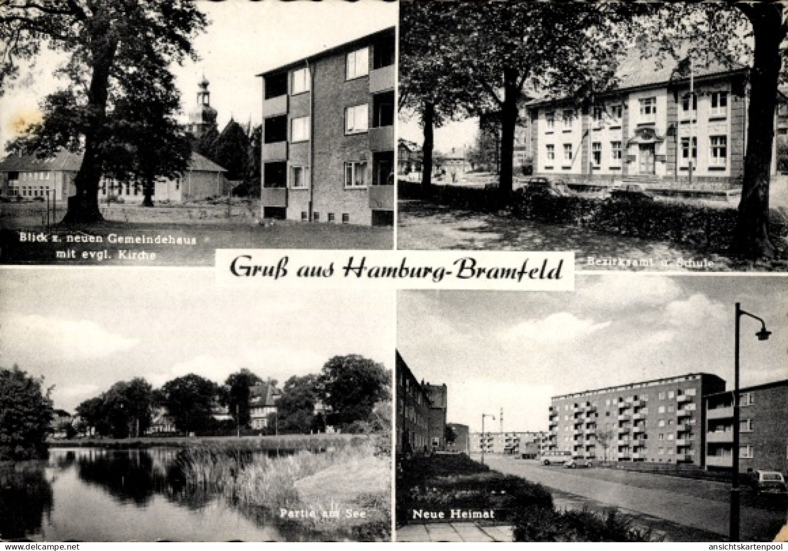 CPA Hamburg Wandsbek Bramfeld, Bezirksamt und Schule