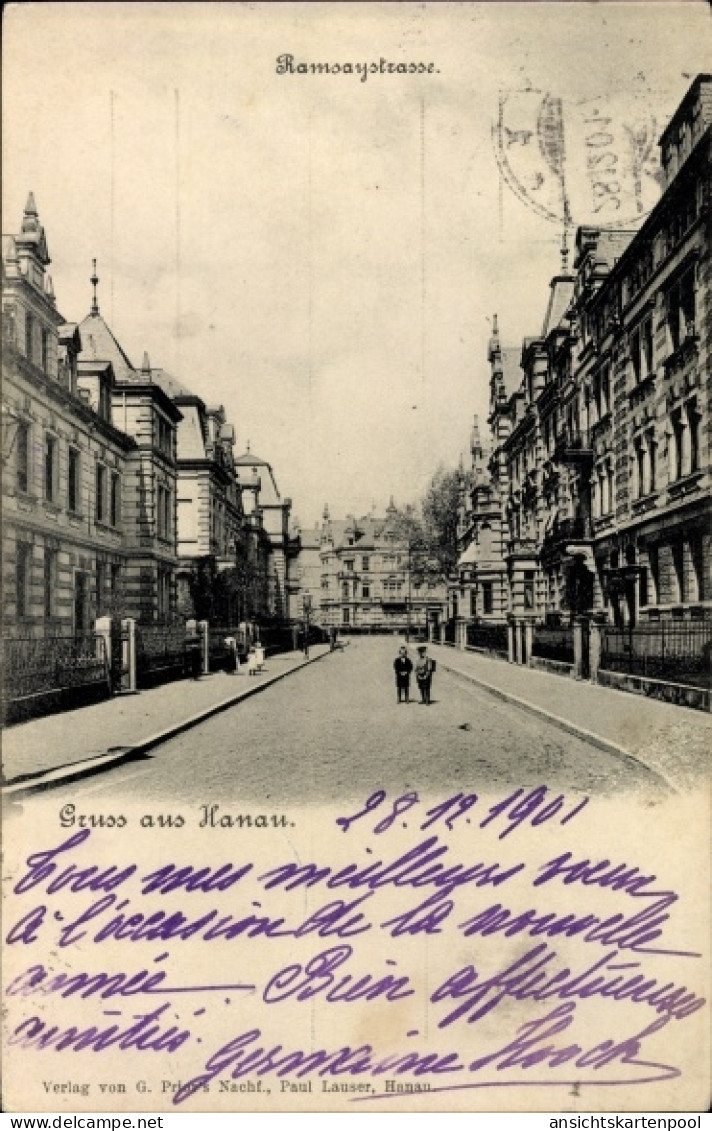 CPA Hanau im Main Kinzig Kreis Hessen, Ramsaystraße, Straßenpartie