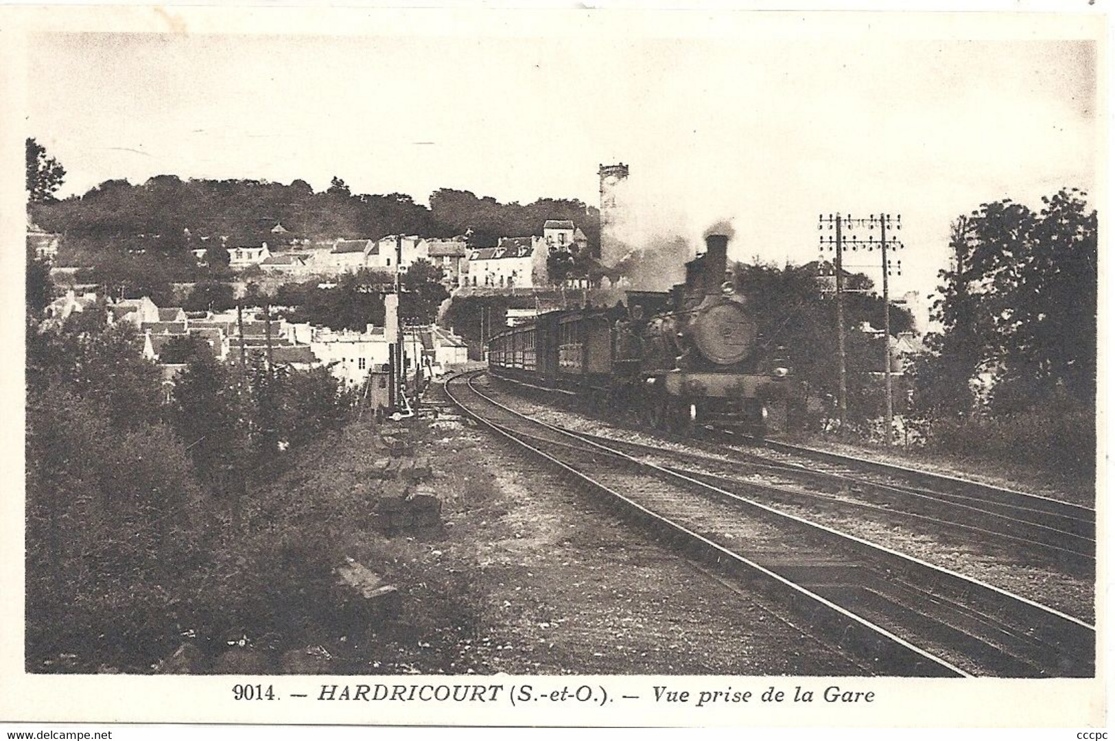 CPA Hardricourt Vue prise de la Gare