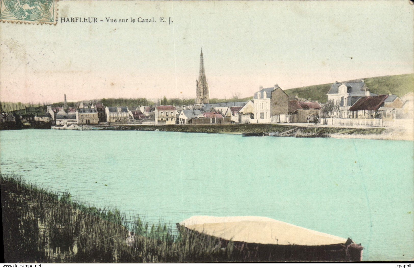 CPA Harfleur Vue Sur Le Canal