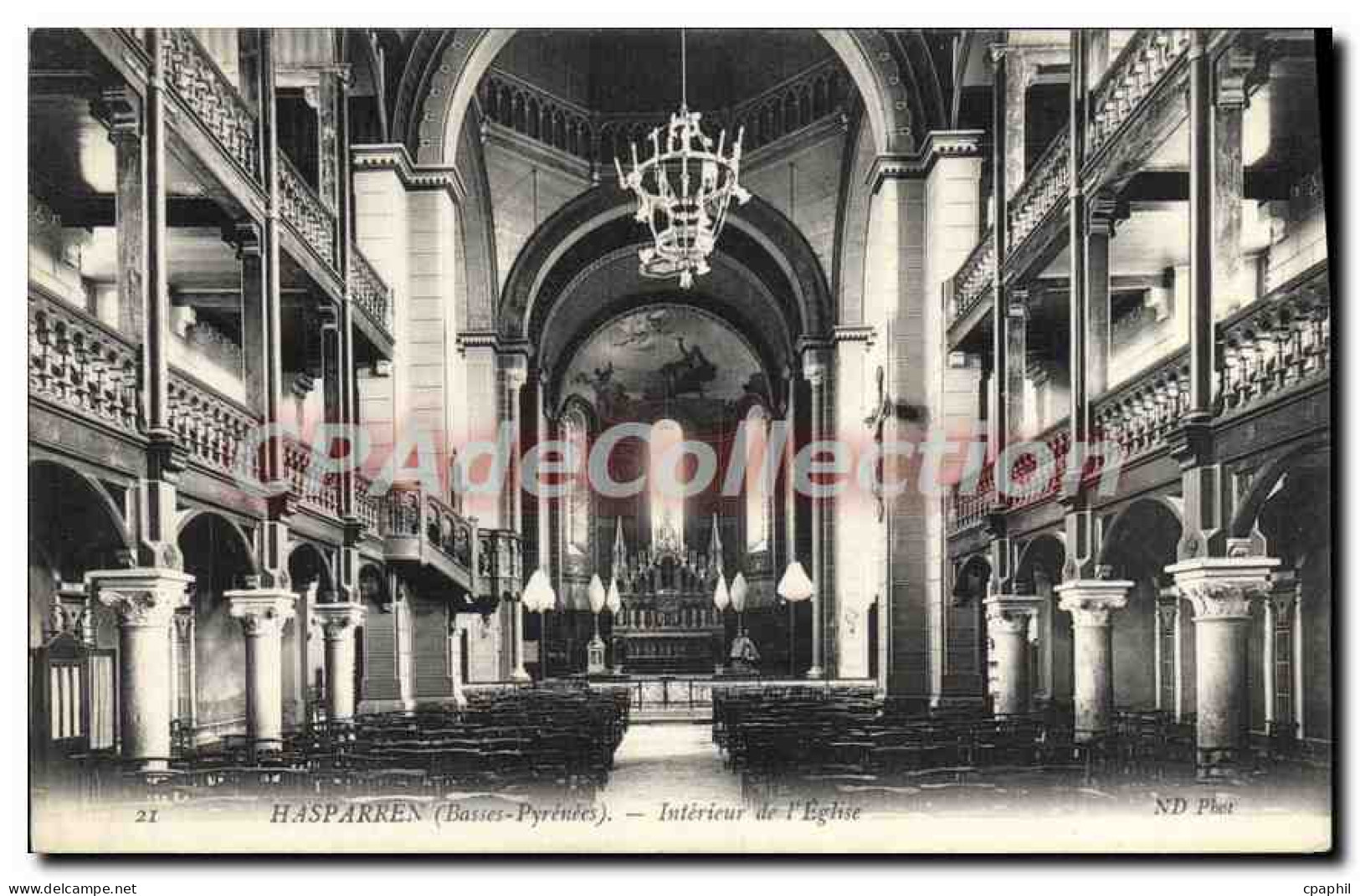 CPA Hasparren Interieur De I'Eglise