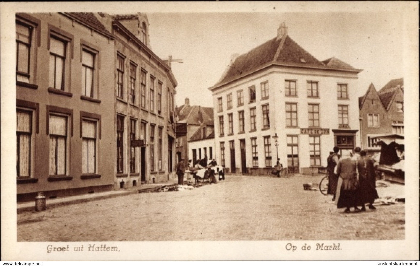 CPA Hattem Gelderland Niederlande, Markt