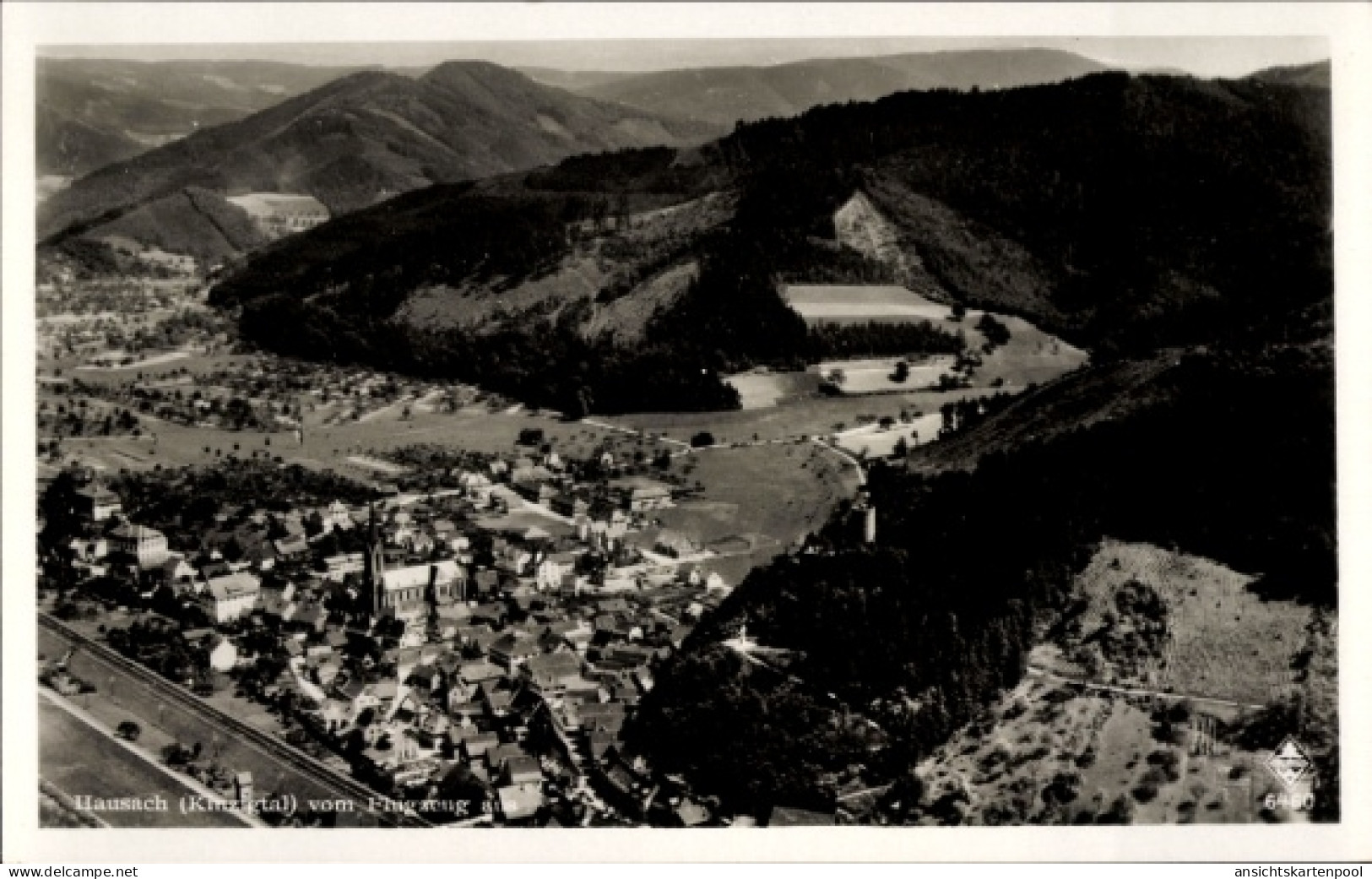 CPA Hausach im Schwarzwald, Hausach (Kmtal) vom Eigeng, Ortsansicht, Kirche