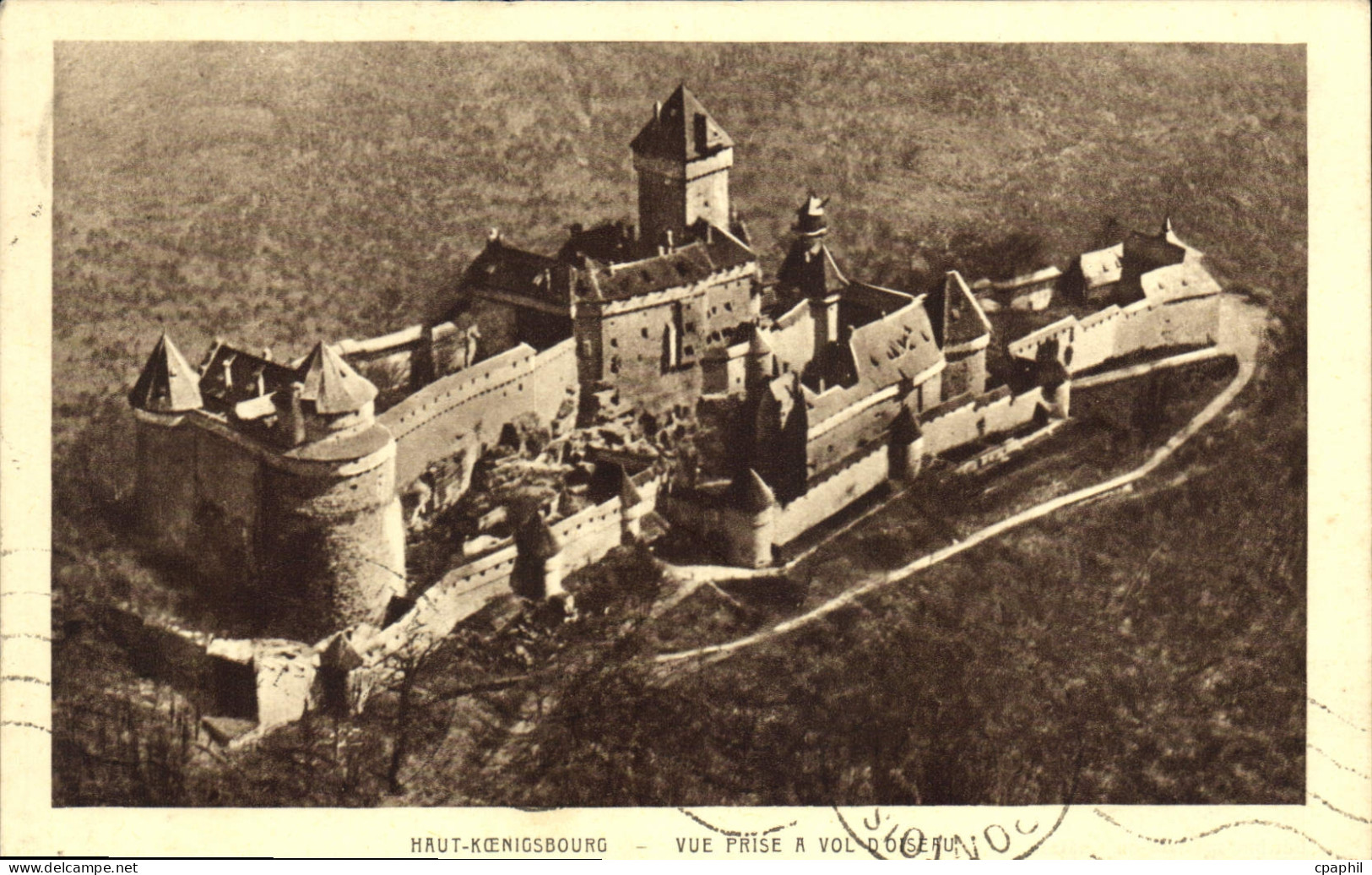 CPA Haut Koenigsbourg Vueprise a Vol d'Oisseau