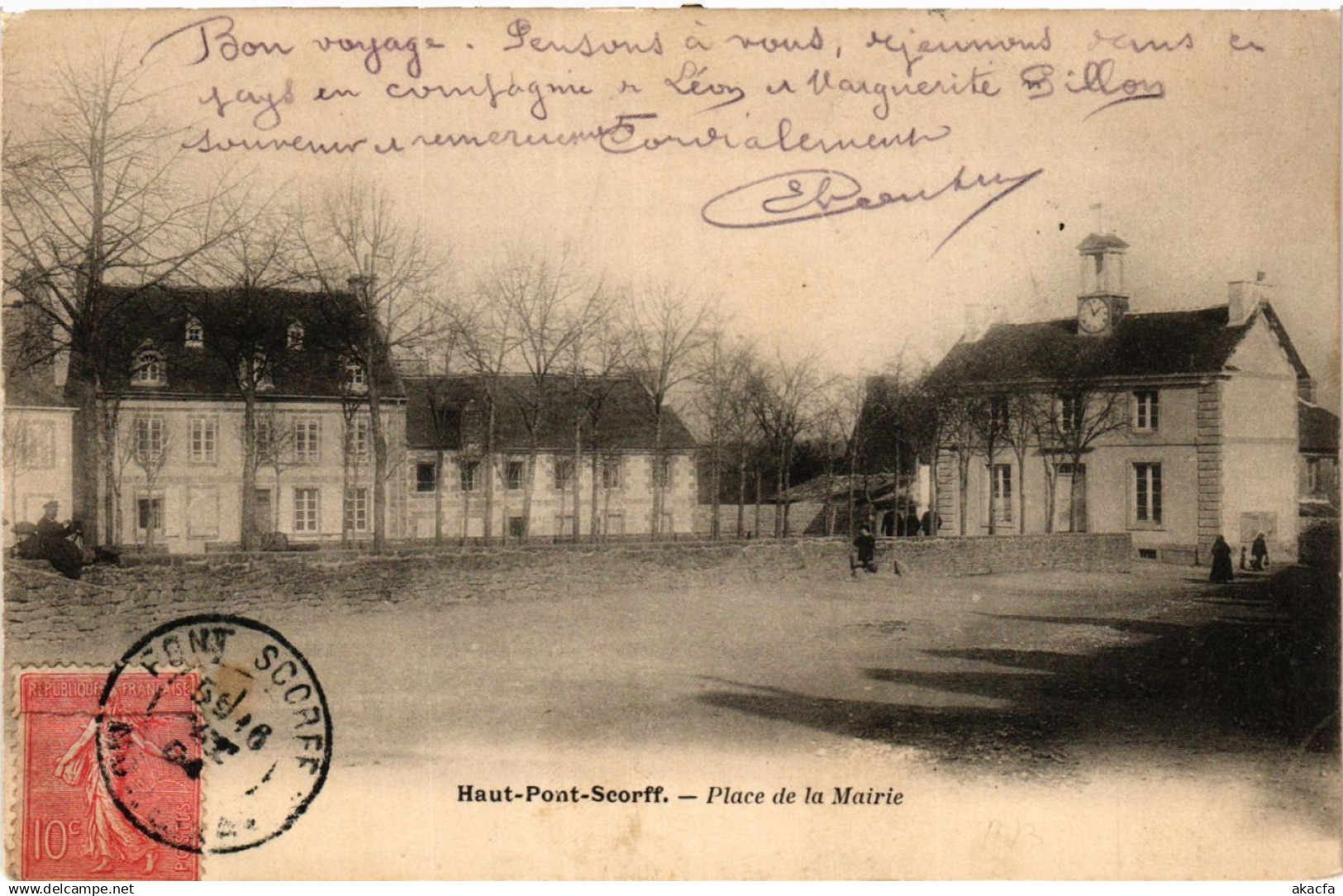 CPA Haut-PONT-SCORFF - Place de la Mairie (430964)