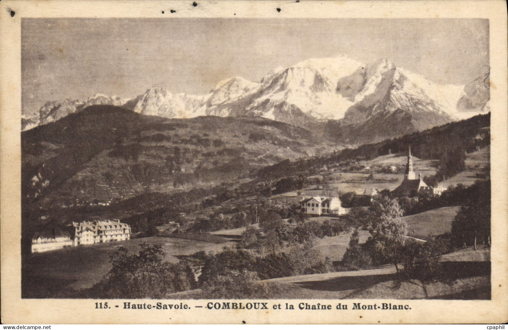CPA Haute Savoie Combloux et la Chaine du Mont Blanc