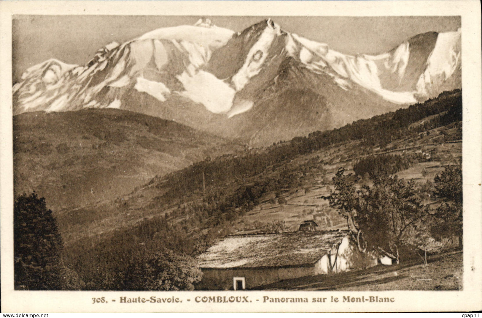CPA Haute Savoie Combloux Panorama sur le Mont Blanc