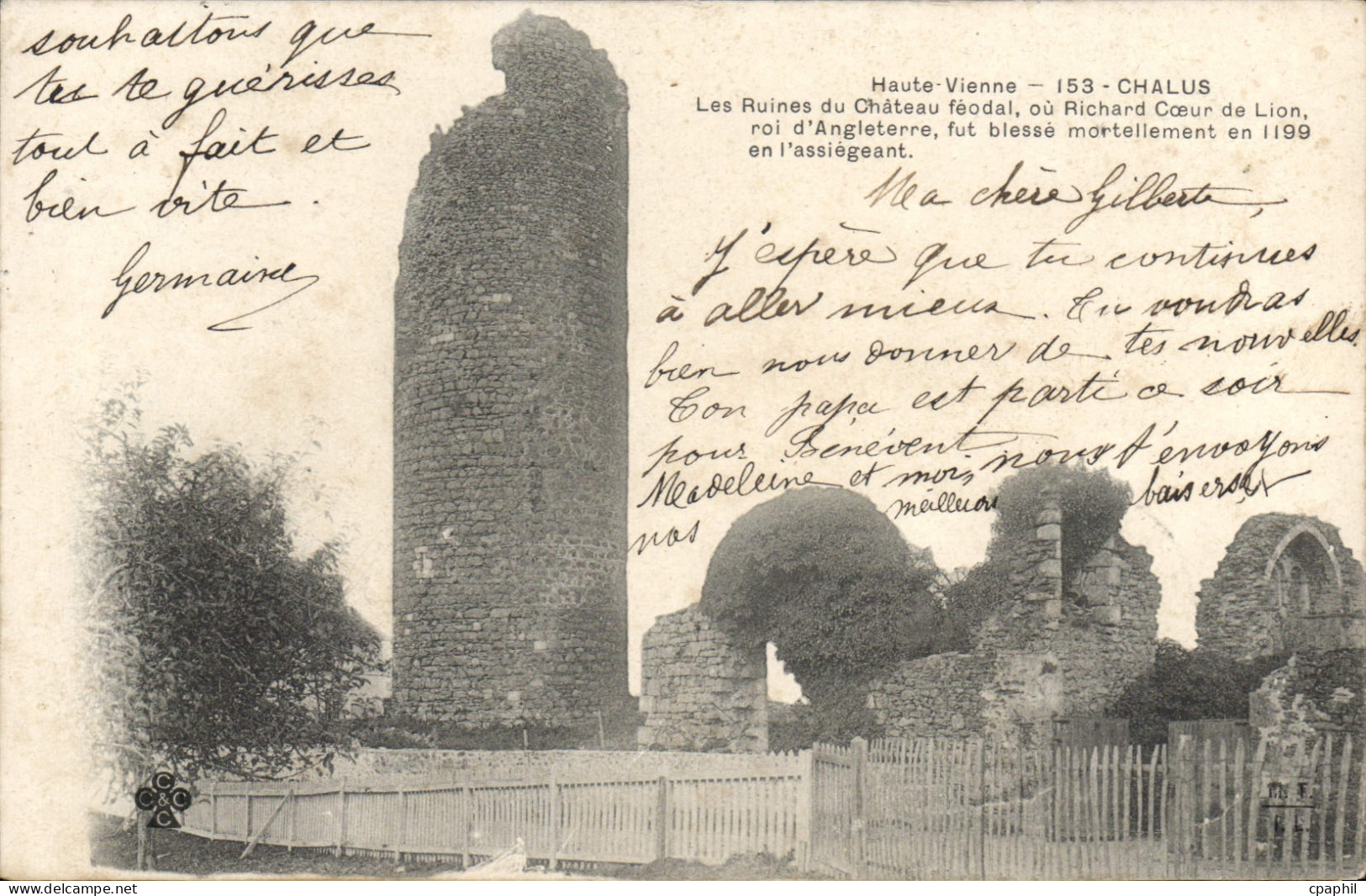 CPA Haute Vienne Chalus Les Ruines du Chateau feodal