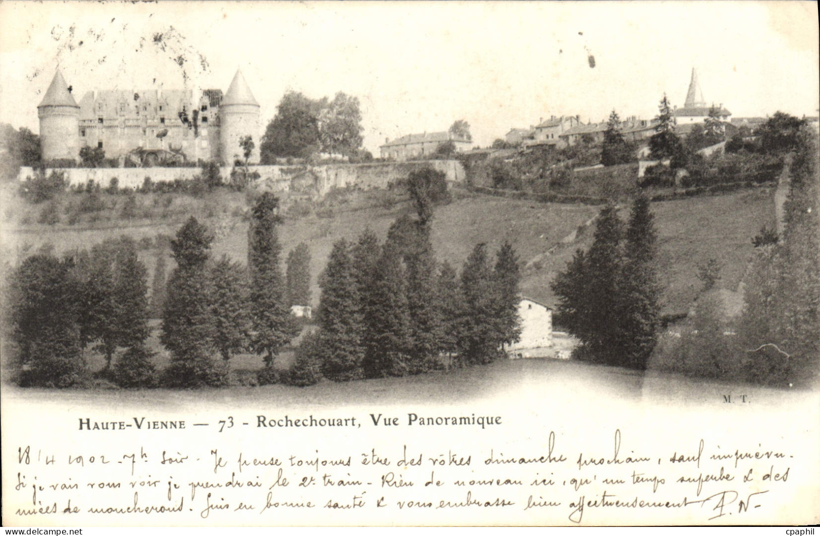 CPA Haute Vienne Rochechouart Vue Panoramique