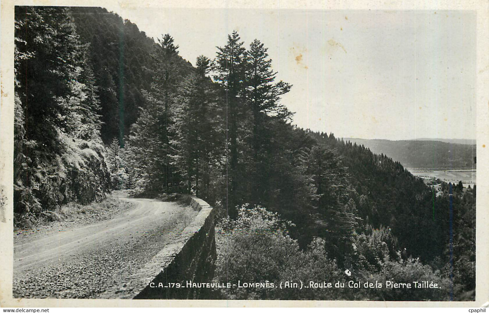 CPA Hauteville Lompnes (Ain) Route du Col de la Pierre Taillee