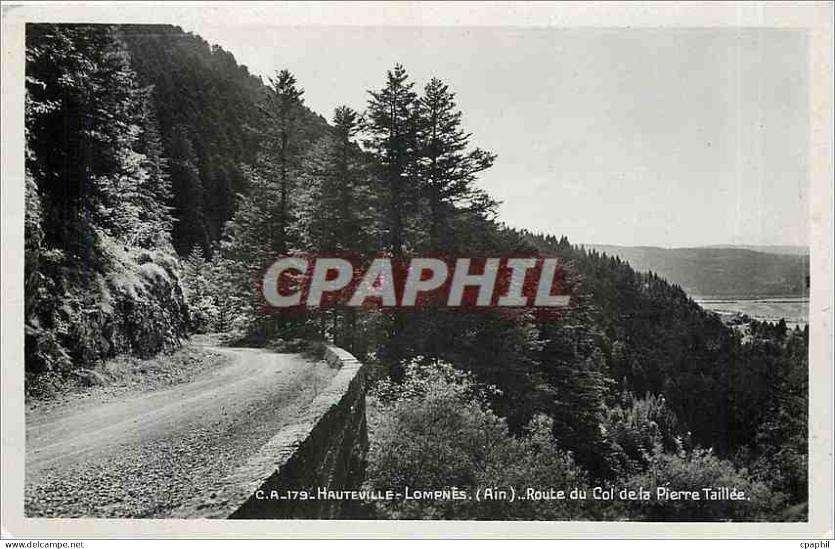 CPA Hauteville-Lompnes Route du Col de la Pierre Taillee