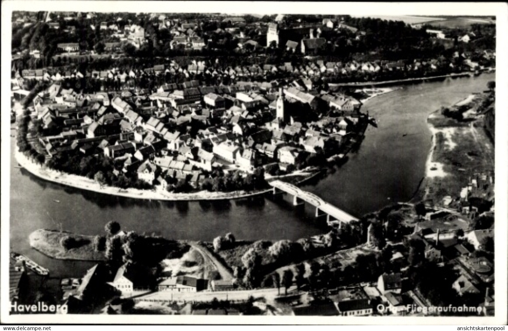 CPA Havelberg in Saxe Anhalt, Luftaufnahme