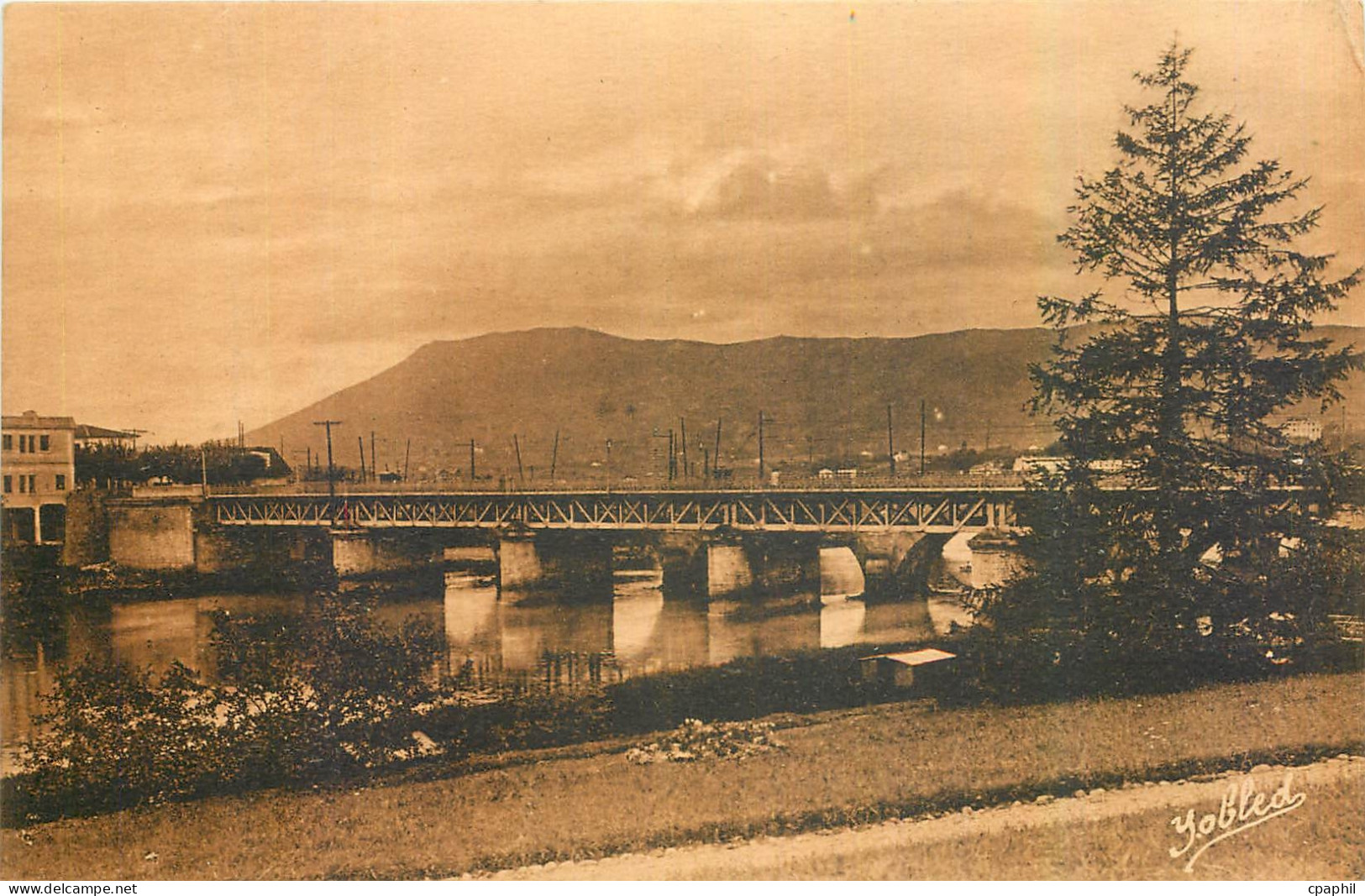 CPA Hendaye B Pyr Le Pont International d'Irun d Hendaye