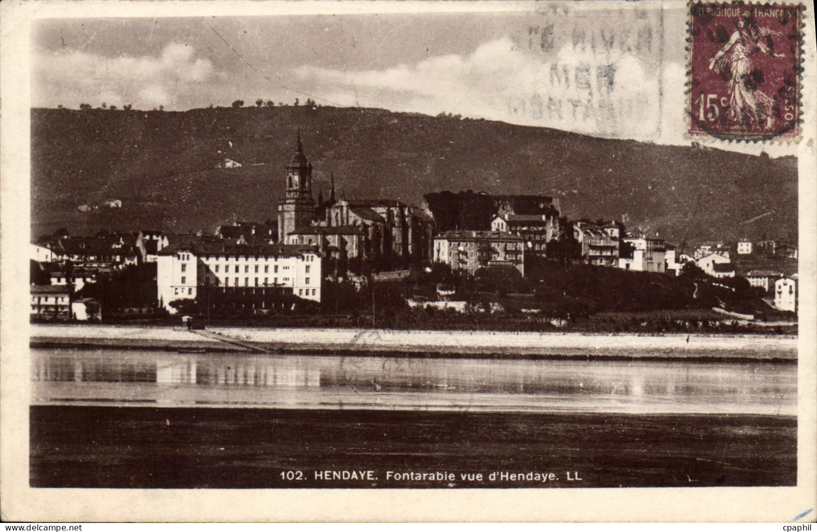 CPA Hendaye Fontarabie vue d'Hendaye